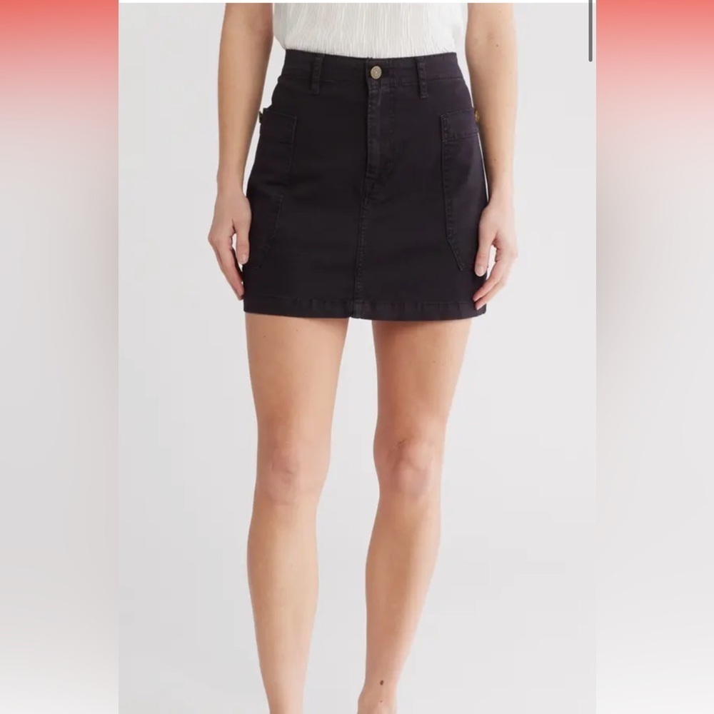 NWOT Black Frame mini cargo skirt- stretch twill sz 28